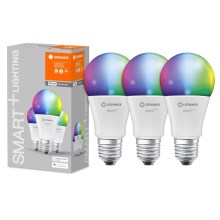 SADA 3x LED RGBW Stmievateľná žiarovka SMART+ E27/14W/230V 2700K-6500K Wi-Fi - Ledvance