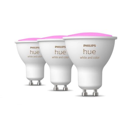 SADA 3x LED Stmievateľná žiarovka Philips Hue White And Color Ambiance GU10/5W/230V 2000-6500K