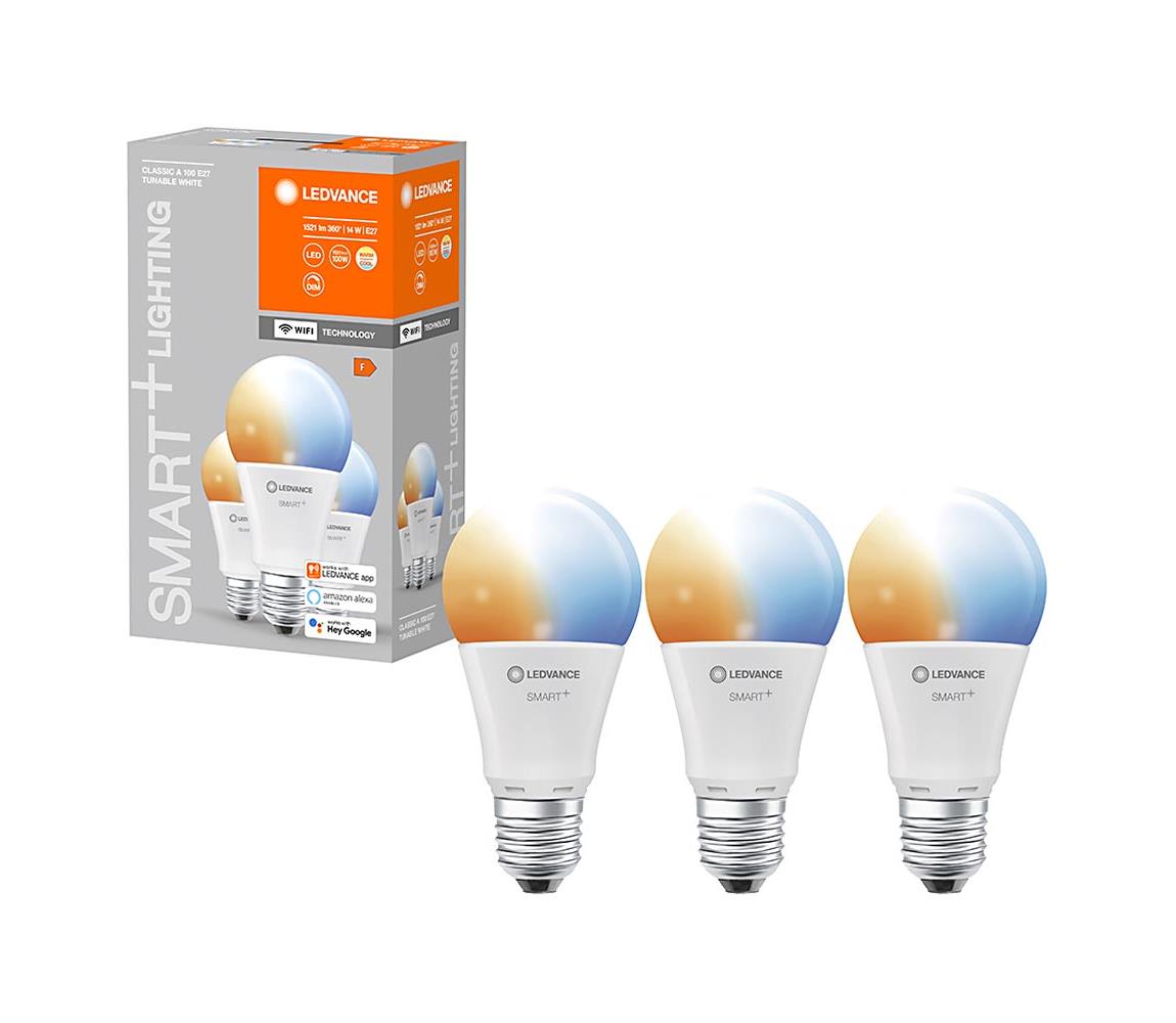 Ledvance SADA 3x LED Stmievateľná žiarovka SMART+ E27/14W/230V 2700K-6500K - Ledvance