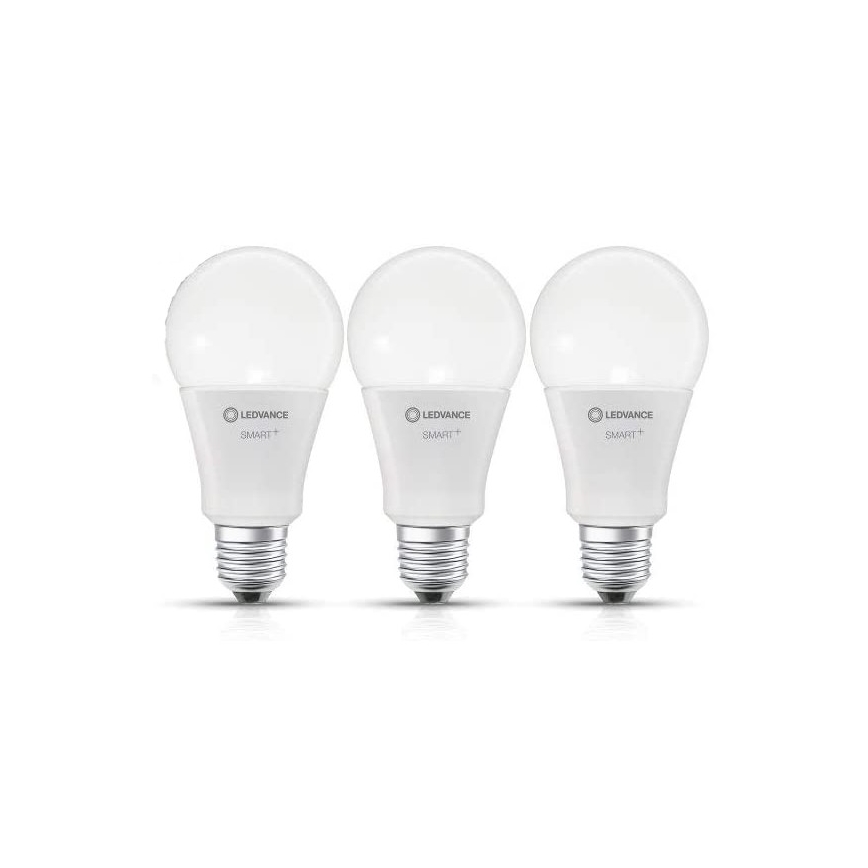 SADA 3x LED Stmievateľná žiarovka SMART+ E27/14W/230V 2700K-6500K Wi-Fi - Ledvance