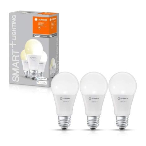 SADA 3x LED Stmievateľná žiarovka SMART+ E27/9,5W/230V 2700K Wi-Fi - Ledvance