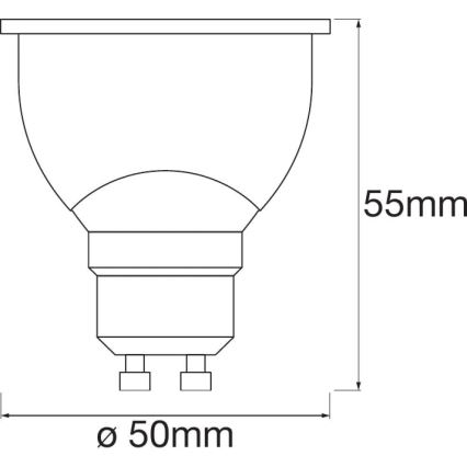 SADA 3x LED Stmievateľná žiarovka SMART+ GU10/5W/230V 2700K-6500K Wi-Fi - Ledvance