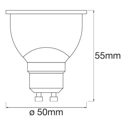 SADA 3x LED Stmievateľná žiarovka SMART+ GU10/5W/230V 2700K Wi-Fi - Ledvance