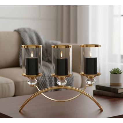 SADA 3x LED sviečok BRILLO LED/2xAA čierna + diaľkové ovládanie