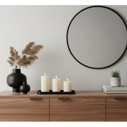 SADA 3x LED sviečok BRILLO LED/3xAAA krémová + diaľkové ovládanie