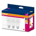 Sada 3x LED žiaroviek A60 E27/10W/230V 3000K - Osram