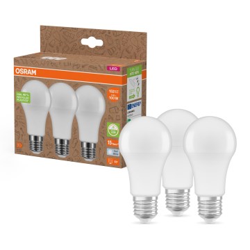 Sada 3x LED žiaroviek z recyklovaného plastu A100 E27/14W/230V 4000K - Osram