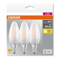 SADA 3x LED Žiarovka B40 E14/4W/230V 2700K - Osram