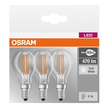 SADA 3x LED Žiarovka BASE P40 E14/4W/230V 4000K – Osram