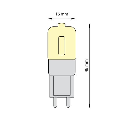 SADA 3x LED Žiarovka ECOLINE G9/2,5W/230V 3000K - Brilagi