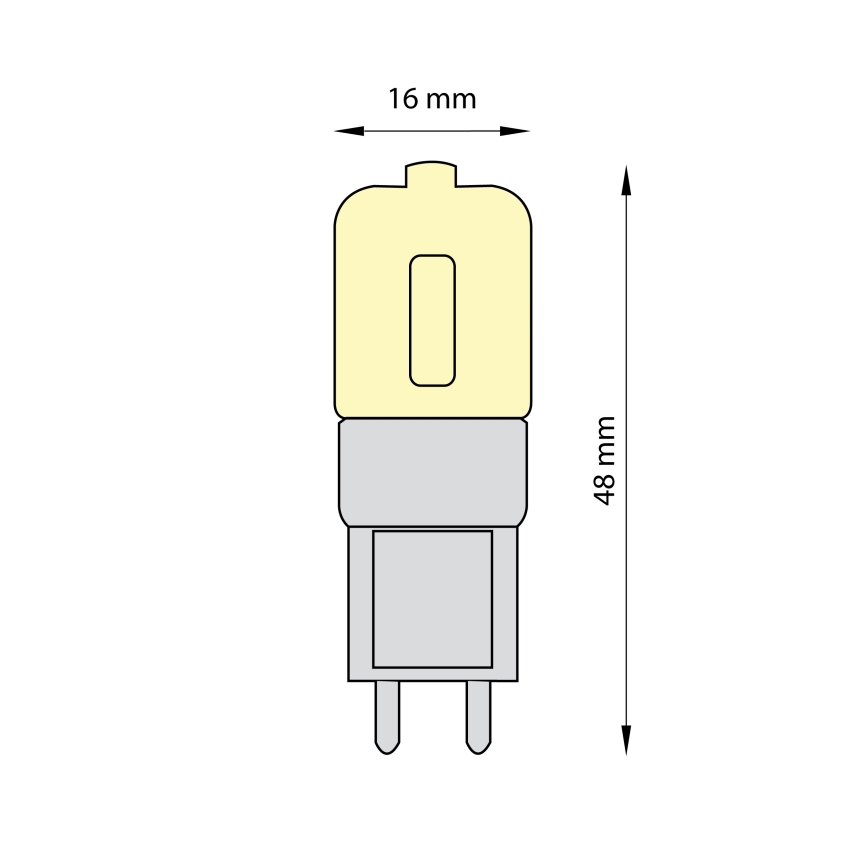 SADA 3x LED Žiarovka ECOLINE G9/2,5W/230V 3000K - Brilagi