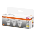 SADA 3x LED Žiarovka PAR16 GU10/2,6W/230V 2700K - Osram