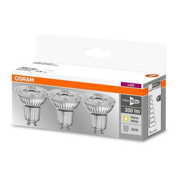 SADA 3x LED Žiarovka PAR16 GU10/4,3W/230V 2700K - Osram SADA 3x LED Žiarovka PAR16 GU10/4,3W/230V 2700K - Osram