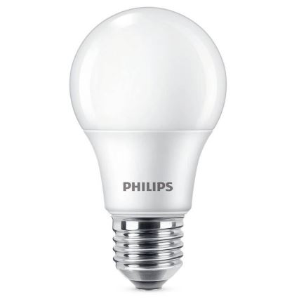 SADA 3x LED Žiarovka Philips A60 E27/8W/230V 6500K