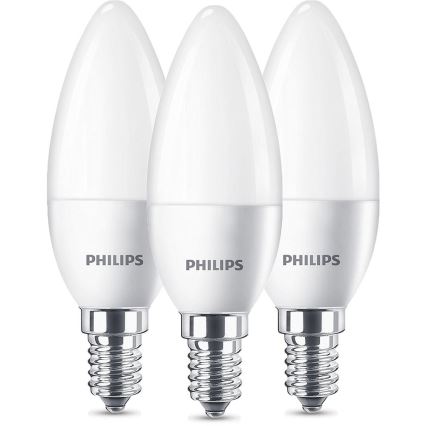 Sada 3x LED Žiarovka Philips E14/5,5W/230V 2700K