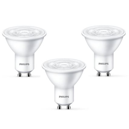 SADA 3x LED Žiarovka Philips GU10/4,7W/230V 2700K