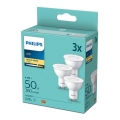 SADA 3x LED Žiarovka Philips GU10/4,7W/230V 2700K