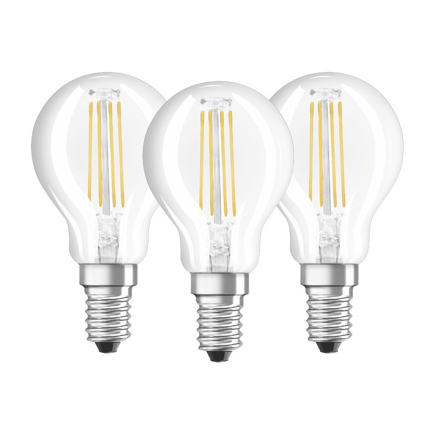 SADA 3x LED Žiarovka P40 E14/4W/230V 2700K - Osram