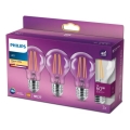 SADA 3x LED Žiarovka VINTAGE Philips A60 E27/7W/230V 2700K