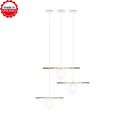SADA 3x luster na lanku SUNPLISS 1xG9/10W/230V zlatá/krémová