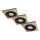 SADA 3x Podhľadové svietidlo TOBBY 1xG9/20W/230V 11,5x11,5 cm dub/čierna