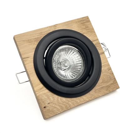 SADA 3x Podhľadové svietidlo TOBBY 1xG9/20W/230V 11,5x11,5 cm dub/čierna