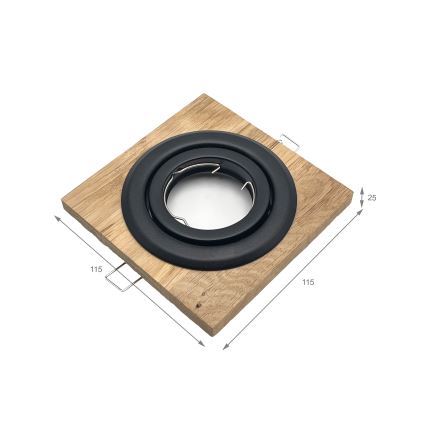 SADA 3x Podhľadové svietidlo TOBBY 1xG9/20W/230V 11,5x11,5 cm dub/čierna