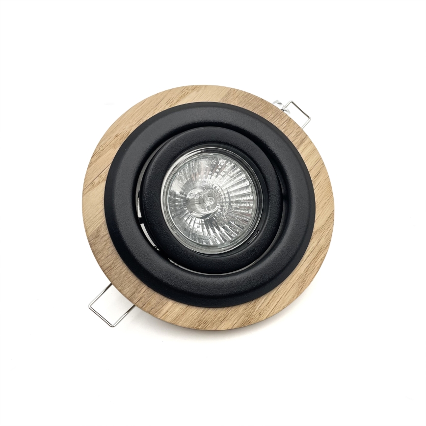 SADA 3x Podhľadové svietidlo TOBBY 1xG9/20W/230V pr. 11,5 cm dub/čierna