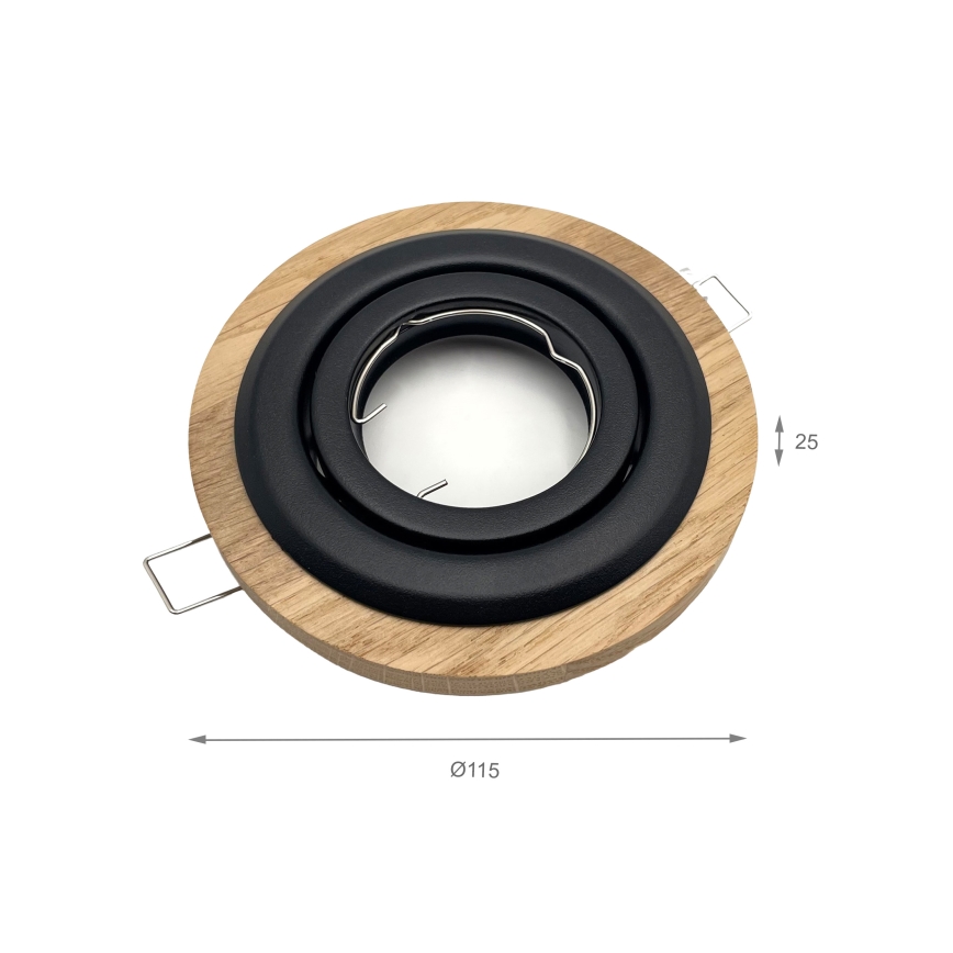SADA 3x Podhľadové svietidlo TOBBY 1xG9/20W/230V pr. 11,5 cm dub/čierna