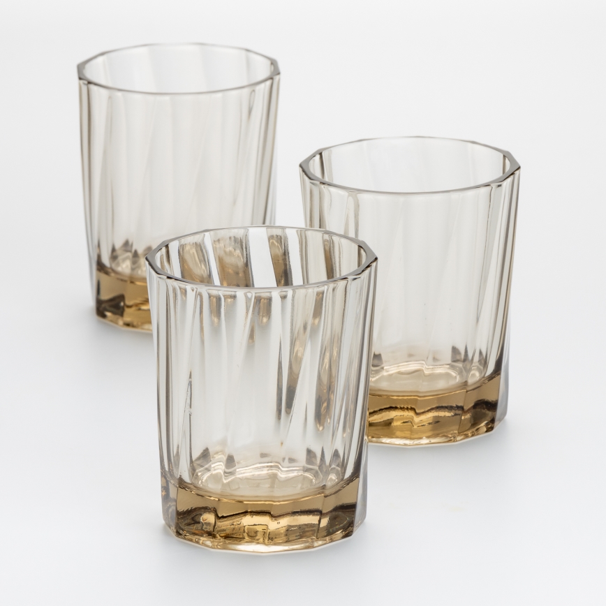 Sada 3x pohár Berny 185 ml dymová