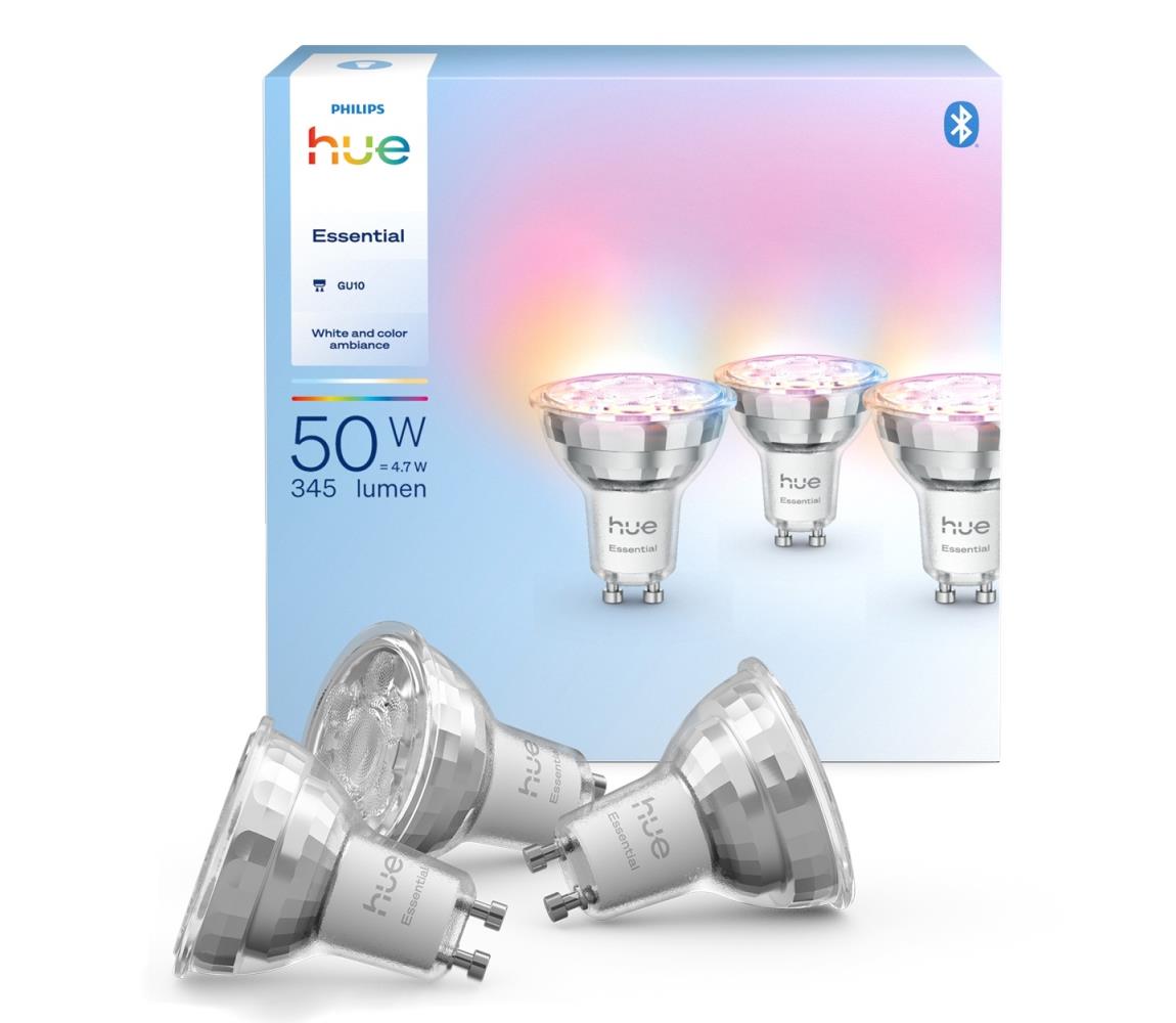 Sada 3x stmievateľných LED žiaroviek Philips Hue WACA GU10/4,7W/230V 2200-6500K 8721103055330