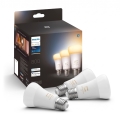 SADA 3x stmievateľných LED žiaroviek Philips Hue WHITE AMBIANCE A60 E27/6W/230V 2200-6500K