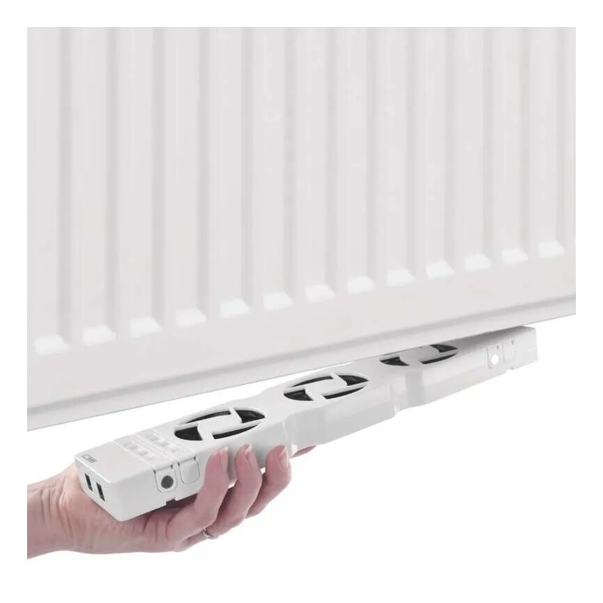 SADA 3x Ventilátor pod kúrenie 5/230V biela
