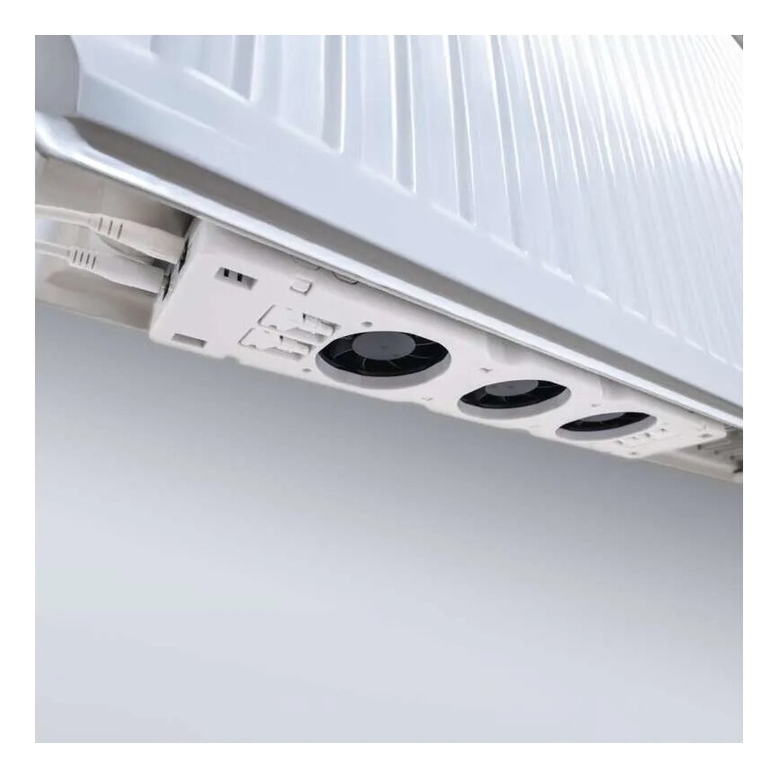 SADA 3x Ventilátor pod kúrenie 5/230V biela