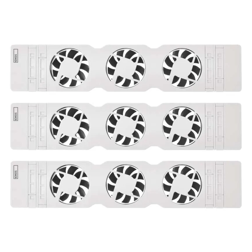 SADA 3x Ventilátor pod kúrenie 5/230V biela
