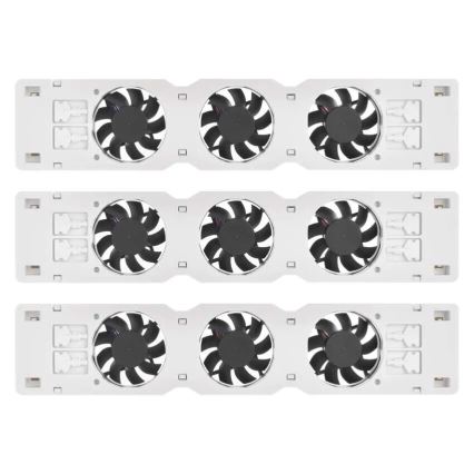 SADA 3x Ventilátor pod kúrenie 5/230V biela