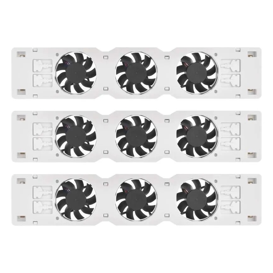 SADA 3x Ventilátor pod kúrenie 5/230V biela