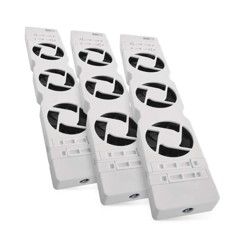 SADA 3x Ventilátor pod kúrenie 5/230V biela
