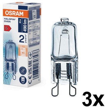 SADA 3x žiaroviek do rúry HALOPIN G9/40W/230V 2700K - Osram