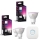 Sada 3× stmievateľných LED RGBW žiaroviek Philips Hue WHITE AND COLOR AMBIANCE GU10, 4,2 W, 230 V, 2000–6500 K + Hue Bridge