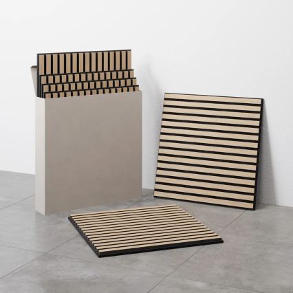 Sada 4 ks akustických obkladových panelov DANVIKEN 60x60 cm, dub