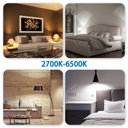 Sada 4 ks stmievateľných inteligentných LED RGBW žiaroviek GU10/4,9W/230V 2700-6500K - Aigostar