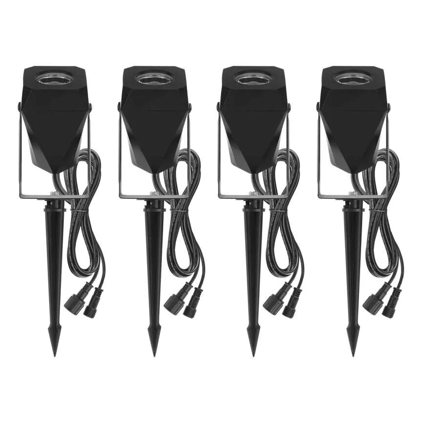 SADA 4x LED RGBIC Stmievateľná vonkajšia lampa LED/7W/230V 3000-6500K IP65 Wi-Fi Tuya