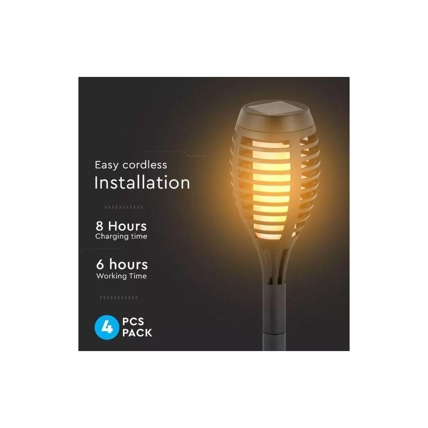 SADA 4x LED Solárna lampa 4xLED/3,6V 1xAAA IP44 100 mAh