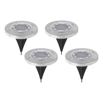 Sada 4x LED solárnych lámp CLAVO LED/1xAAA 4000K IP44 300 mAh