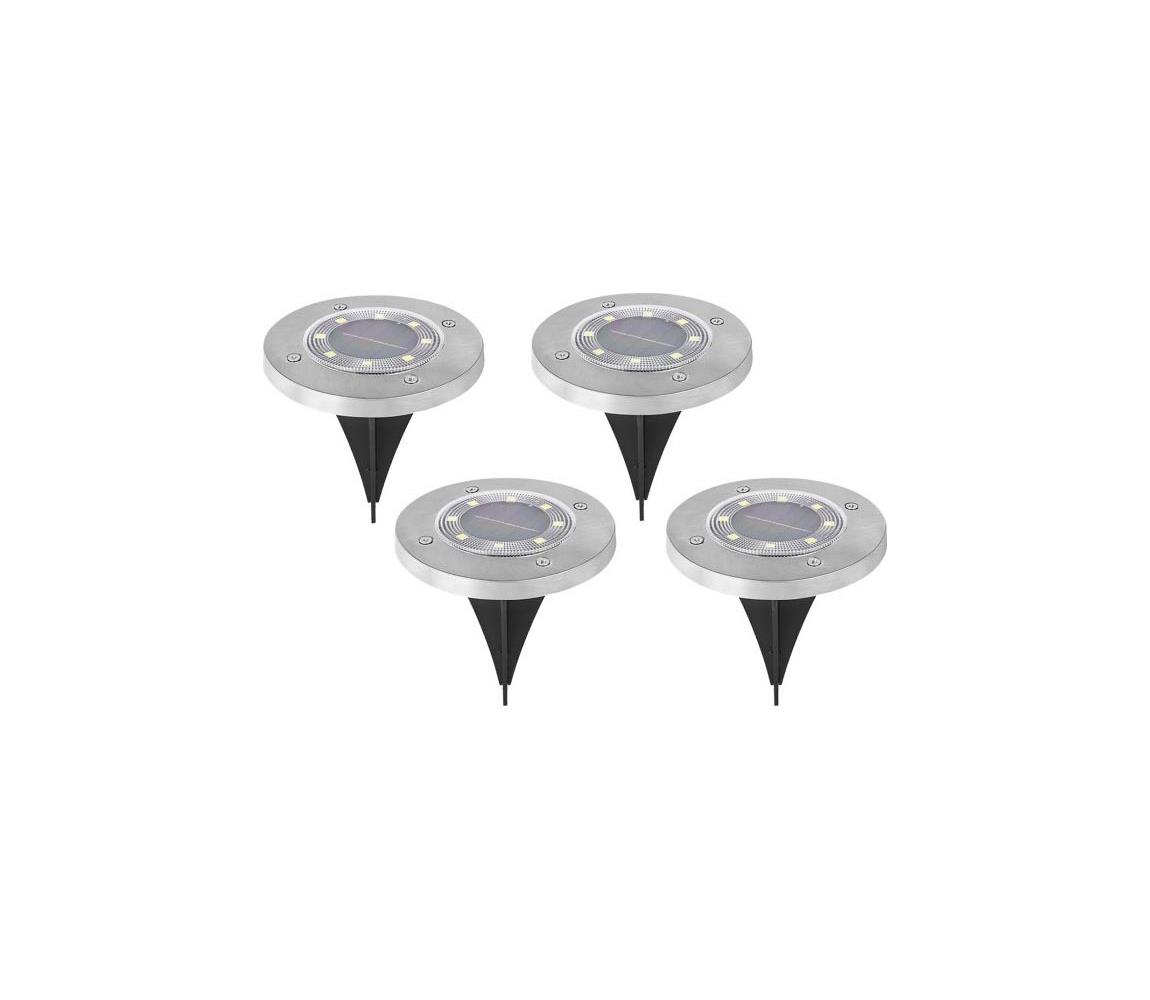 Sada 4x LED solárnych lámp CLAVO LED/1xAAA 4000K IP44 300 mAh 004508