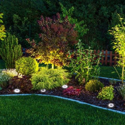 Sada 4x LED solárnych lámp CLAVO LED/1xAAA 4000K IP44 300 mAh