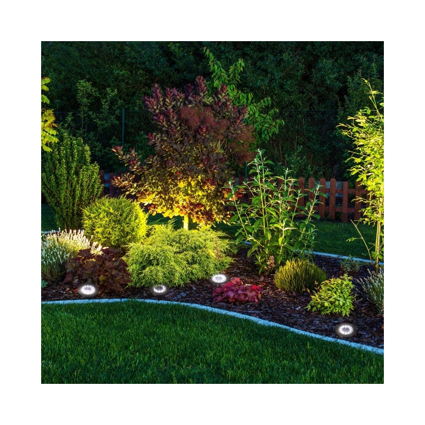 Sada 4x LED solárnych lámp CLAVO LED/1xAAA 4000K IP44 300 mAh