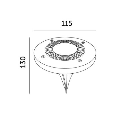 Sada 4x LED solárnych lámp CLAVO LED/1xAAA 4000K IP44 300 mAh