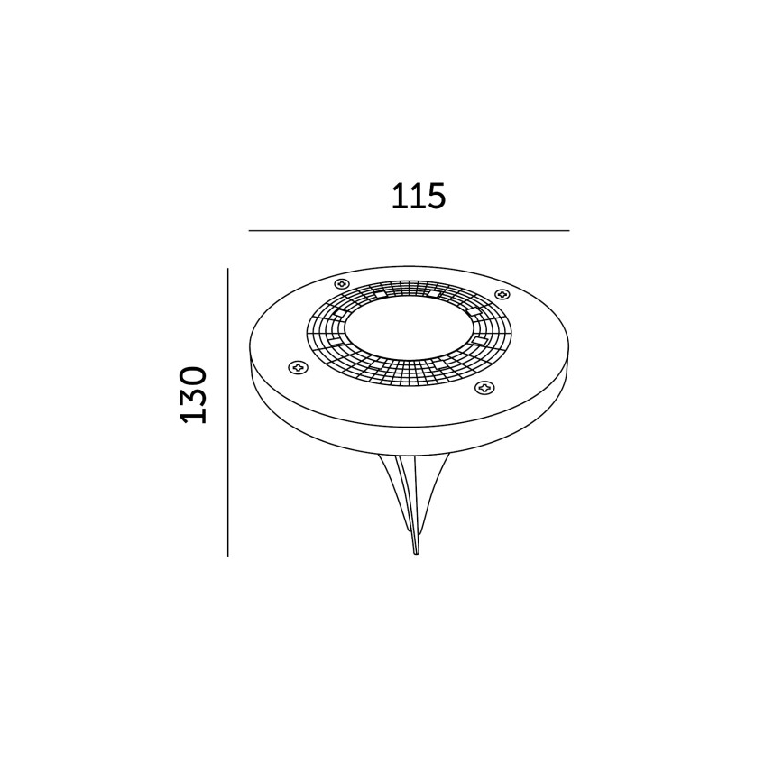 Sada 4x LED solárnych lámp CLAVO LED/1xAAA 4000K IP44 300 mAh